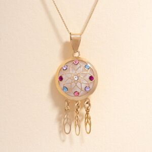 14k real gold dreamcatcher pendant perfect symbol bohemian gift